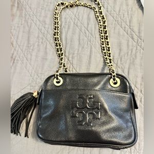 Tory Burch black leather shoulder bag